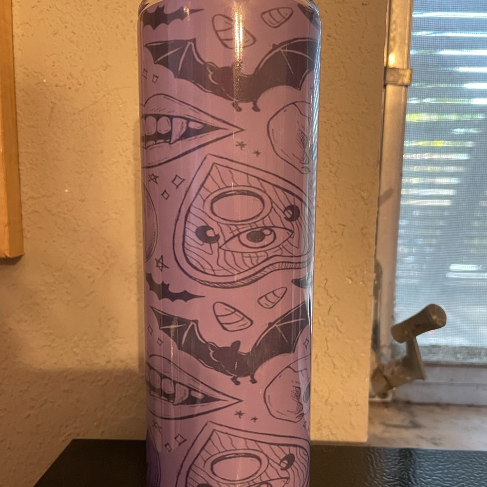 Purple Halloween tumbler
